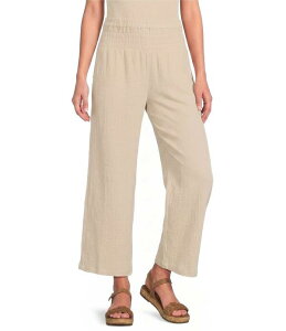 �A�� �}�C���X ���f�B�[�X �{�g���X �J�W���A���p���c �v�` �N���b�v�h Ali Miles Petite Size Woven Wide-Leg Pull-On Cropped Pants Khaki �J�[�L