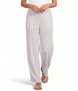 �G�C���[���t�B�b�V���[ ���f�B�[�X �{�g���X �J�W���A���p���c �R�b�g�� Eileen Fisher Striped Organicotton Gauze Wide-Leg Pull-On Pants Hazelwood �X�g���C�v