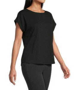 �C���x�X�g�����c ���f�B�[�X �g�b�v�X T�V���c �L���b�v �j�b�g Investments Cap Sleeve Boat Neck Rory Knitee Black �u���b�N