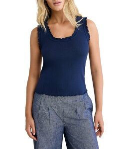 �j�b�N�A���h�]�[ ���f�B�[�X �g�b�v�X �V���c �m�[�X���[�u nz by Nic + Zoelle Pointelle Rib Scoop Neck Sleeveless Tank Ink