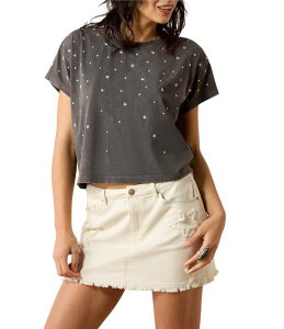 �A���A�g ���f�B�[�X �g�b�v�X T�V���c �N���[�l�b�N Ariat Star Studded Mineral Wash Crew Neck Short Sleeve Tee Carbon Copy