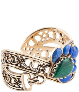 �o�[�X ���f�B�[�X �A�N�Z�T���[ �u���X���b�g�E�o���O���E�A���N���b�g Barse Cognate Green Malachite and Blue Lapis Golden Cuff Bracelet Gold/Multi �S�[���h