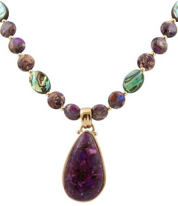 �o�[�X ���f�B�[�X �A�N�Z�T���[ �l�b�N���X�E�`���[�J�[ ���[�X Barse Moonlit Currents Bronze And Genuine Stone Short Pendant Necklace Multi �}���`�J���[