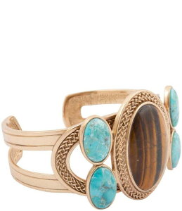 �o�[�X ���f�B�[�X �A�N�Z�T���[ �u���X���b�g�E�o���O���E�A���N���b�g Barse Brown Tiger's Eye Ovation Golden Cuff Bracelet Brown/Blue �u���[