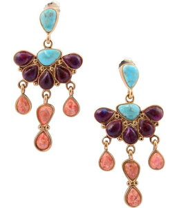 �o�[�X ���f�B�[�X �A�N�Z�T���[ �s�A�X�E�C�������O Barse Paintedesert Genuine Stone Chandelier Earrings Turquoise/Coral �^�[�R�C�Y