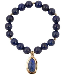 �o�[�X ���f�B�[�X �A�N�Z�T���[ �u���X���b�g�E�o���O���E�A���N���b�g Barse Victoria Lapis Beaded Stretch Bracelet Lapis/Gold �S�[���h
