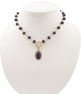 �o�[�X ���f�B�[�X �A�N�Z�T���[ �l�b�N���X�E�`���[�J�[ ���[�X Barse Oasis Lapishort Pendant Necklace Lapis/Gold �S�[���h