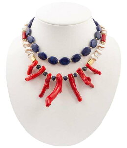 �o�[�X ���f�B�[�X �A�N�Z�T���[ �l�b�N���X�E�`���[�J�[ ���[�X Barse Liberty Genuine Stone Short Multi-Strand Statement Necklace Agate Multi �}���`�J���[
