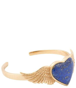 �o�[�X ���f�B�[�X �A�N�Z�T���[ �u���X���b�g�E�o���O���E�A���N���b�g Barse Bronze And Lapis Winged Heart Cuff Bracelet Lapis/Gold �S�[���h