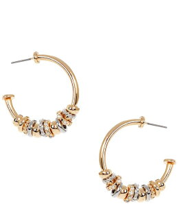 �A���i&�A���@ ���f�B�[�X �A�N�Z�T���[ �s�A�X�E�C�������O Anna & Ava Rondelle Two Tone Charm Hoop Earrings Two Tone
