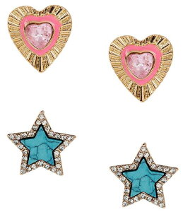 �A���i&�A���@ ���f�B�[�X �A�N�Z�T���[ �s�A�X�E�C�������O Anna & Ava Star And Heart Stud Earring Set Multi �}���`�J���[