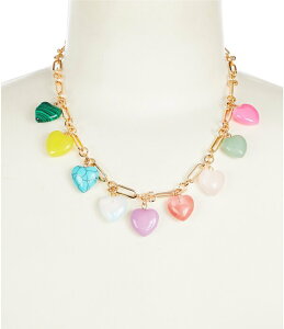 �A���i&�A���@ ���f�B�[�X �A�N�Z�T���[ �l�b�N���X�E�`���[�J�[ ���[�X Anna & Ava Semi-Precious Heart Statement Necklace Multi �}���`�J���[