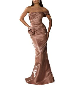 �e���j�N�`���[�� ���f�B�[�X �g�b�v�X �����s�[�X Terani Couture One Off-The-Shoulder Shimmer Sheath Gown Champagne �V�����p��