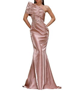 �e���j�N�`���[�� ���f�B�[�X �g�b�v�X �����s�[�X Terani Couture One Shoulder Simmer Organza Longown Espresso