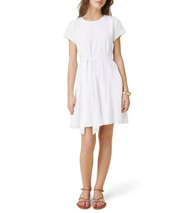 �X�v�����f�B�b�g ���f�B�[�X �g�b�v�X �����s�[�X �~�j ���l�� Splendid Lydia Linen Round Neck Short Sleeve Mini Dress White �z���C�g