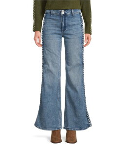 �V�e�B�u���[�X ���f�B�[�X �{�g���X �f�j���p���c ���C�h���b�O �W�[���Y City Blueside Seam Braid Wide Leg Denim Jeans Vintage Whisker �f�j��