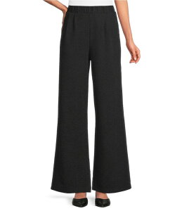 �J���b�T ���f�B�[�X �{�g���X �J�W���A���p���c ���C�h���b�O �A���N�� �j�b�g Calessa Textured Knit Wide Leg Pull-On Ankle Pants Black �u���b�N