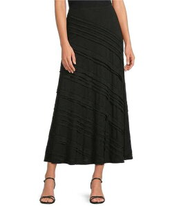�J���b�T ���f�B�[�X �{�g���X�J�[�g A ���C�� �~�f�B �j�b�g Calessa Tape Detail Knit Pull-On A-Line Midi Knit Skirt Black �u���b�N