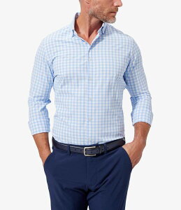 �~�Y�����C�� �����Y �g�b�v�X �V���c �M���K���`�F�b�N ���� �M���K�� Mizzen+Main Leeward Gingham Performance Stretch Long-Sleeve Woven Shirt Light Blue Gingham �u���[