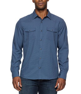 �t���b�O �A���h �A���Z�� �����Y �g�b�v�X �V���c Flag and Anthem UPF Performance Western Long Sleeve Shirt Navy �l�C�r�[