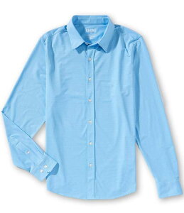 ���[�k �����Y �g�b�v�X �V���c �X�����t�B�b�g �M���K���`�F�b�N �M���K�� RHONE Slim Fit Commuter Gingham Long Sleeve Woven Shirt French Blue �u���[