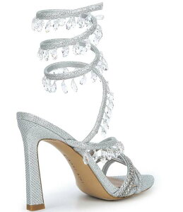 �W�����r�j ���f�B�[�X �V���[�Y �T���_�� ���b�v�����s�[�X �A���N�� Gianni Bini Olandrea Chandelier Beaded Ankle Wrap Dressandal silver �V���o�[