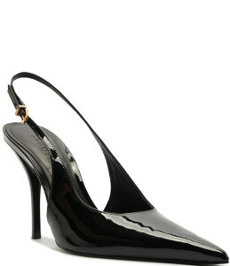 �V���b�c ���f�B�[�X �V���[�Y �q�[�� ���U�[ Schutz Liora Patent Leather Pointed Slingback Stiletto Pumps Black �u���b�N