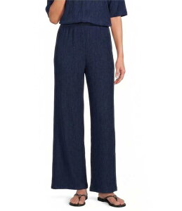 �G�C���[���t�B�b�V���[ ���f�B�[�X �{�g���X �J�W���A���p���c �A���N�� Eileen Fisher Textu red Crinkle Woven Plisse Wide-Leg Pull-On Ankle Pants Deep Dive