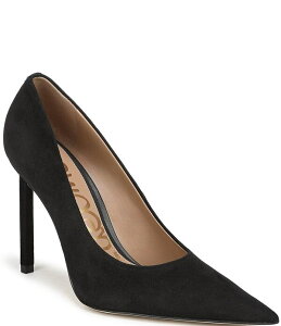�T���G�f���}�� ���f�B�[�X �V���[�Y �q�[�� �X�G�[�h Sam Edelman Talula Suede Pointed Toe Stiletto Pumps Black �u���b�N