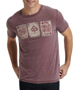 ���b�L�[�u�����h �����Y �g�b�v�X �V���c T�V���c ���� �O���t�B�b�N Lucky Brand Poker Cards Graphic Short-Sleeve T-Shirt Port Royal