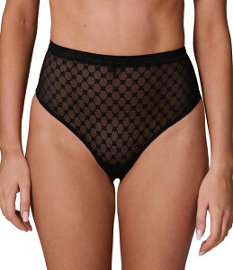 �V���[�k�y���[�� ���f�B�[�X �A���_�[�E�F�A �p���c ���[�X Simone Perele Plume Geo Lace Low Control High Waisted Shaper Thong Panty Black �u���b�N