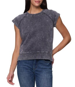 �t���b�O �A���h �A���Z�� ���f�B�[�X �g�b�v�X �V���c Flag and Anthem Hana Dolman Sleeve Lounge T-Shirt Charcoal �`���R�[��