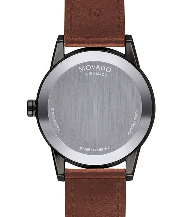 人気ブランド モバド メンズ 腕時計 アクセサリー Museum Sport Cognac Calfskin Strap Watch Cognac  -colegiodecorredores.cl
