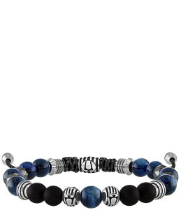 �u���o �����Y �A�N�Z�T���[ �J�t�X�{�^�� T�V���c Bulova Men'stainlessteel Blue Multi Beaded Adjustable Bracelet Blue �u���[