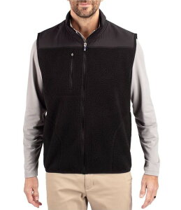 �J�b�^�[�A���h�o�b�N �����Y �A�E�^�[ �x�X�g�[�� Cutter & Buck Big & Tall Cascadeco Sherpa Full Zip Vest Black �u���b�N