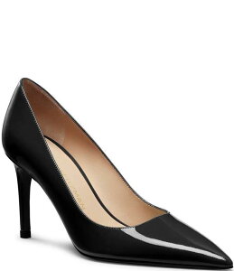 �X�`���A�[�g ���C�c�}�� ���f�B�[�X �V���[�Y �q�[�� ���U�[ Stuart Weitzman Stuart Power 85 Patent Leather Pointed Toe Stiletto Pumps Black �u���b�N