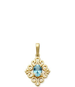 �W�F�[���Y �G�C�����[ ���f�B�[�X �A�N�Z�T���[ �l�b�N���X�E�`���[�J�[ James Avery 14K Gold Enhanced Gem Birthstone Scrolled Pendant December/Blue Topaz �u���[
