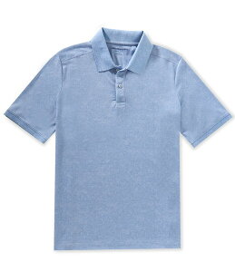 �W�����X�g���A���h�}�[�t�B�[ �����Y �g�b�v�X �V���c �|���V���c �v�����g Johnston & Murphy Textured Print Short Sleeve Polo Shirt Light Blue �u���[