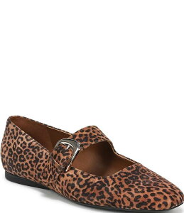 �i�`�����C�U�[ ���f�B�[�X �V���[�Y �p���v�X�G�[�h Naturalizer Cosmic Leopard Suede Mary Jane Flats Dark Chestnut Leopard �A�j�}��