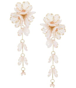 �i�^�[�V�� �A�N�Z�T���[ ���f�B�[�X �s�A�X�E�C�������O Natashaccessories Resin Statement Flower Petal Drop Earrings Blush Pink �s���N