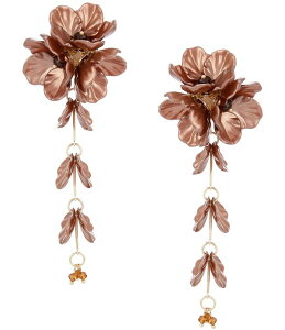 �i�^�[�V�� �A�N�Z�T���[ ���f�B�[�X �s�A�X�E�C�������O Natashaccessories Resin Statement Flower Petal Drop Earrings Brown �u���E��