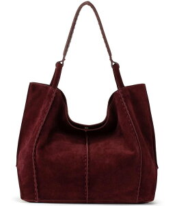 �U�T�b�N ���f�B�[�X �o�b�O �X�G�[�h The Sak Los Feliz Suede Slouchy Hobo Tote Bag Black Cherry �u���b�N