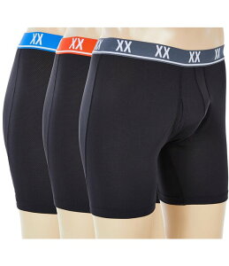 �T�b�N�X �����Y �A���_�[�E�F�A �{�N�T�[�p���c ���b�V�� SAXX Essential Performance Mesh Boxer Briefly 3-Pack Black/Blue/Turb �u���b�N