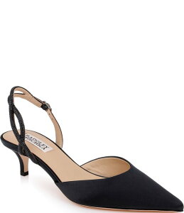 �o�b�W�F���[�~�V���J ���f�B�[�X �V���[�Y �q�[�� �T�e�� Badgley Mischka Yulianna Satin Slingback Stiletto Pumps Black �u���b�N