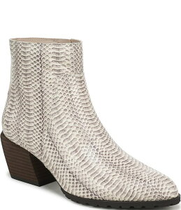 �o�C�I�j�b�N ���f�B�[�X �V���[�Y �u�[�c�E���C���u�[�c �v�����g ���U�[ �q�[�� Vionic Bianca Snake Print Leather Stacked Heel Booties Ivory Python �A�C�{���[