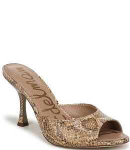 �T���G�f���}�� ���f�B�[�X �V���[�Y �p���v�X �v�����g �T���_�� ���U�[ Sam Edelman Jeanie Python Print Leather Dresslide Sandals Light Sand �T���h