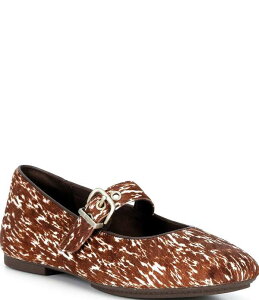 �t�B�b�g�t���b�v ���f�B�[�X �V���[�Y �p���v�X �v�����g FitFlop Delicato Calf Hair Cow Print Mary Jane Flats Brown/White �z���C�g