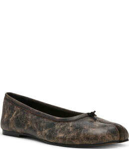�X�e�B�[�u �}�f�� ���f�B�[�X �V���[�Y �p���v�X ���U�[ Steve Madden Calico Distressed Leather Splitoe Ballet Flats Brown Distressed �u���E��