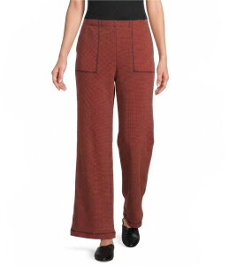 �A�� �}�C���X ���f�B�[�X �{�g���X �J�W���A���p���c ���C�h���b�O �j�b�g Ali Miles Textu red Knit Wide Leg Elastic Waistband Pull-On Coordinating Pants Paprika