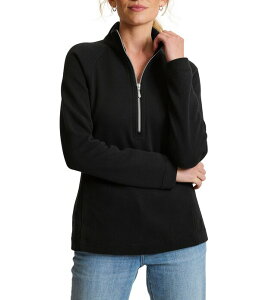 �g�b�~�[�o�n�} ���f�B�[�X �A�E�^�[ �W���P�b�g�E�u���]�� ���u�j�b�g Tommy Bahama New Aruba French Rib Knit Stand Collar Long Sleeve Pullover Black �u���b�N
